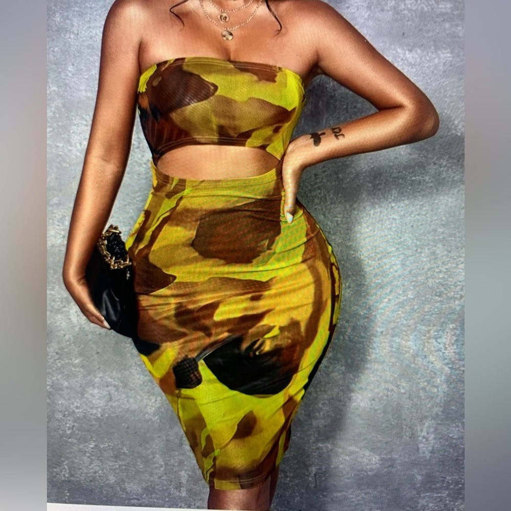 Strapless Midi Dress